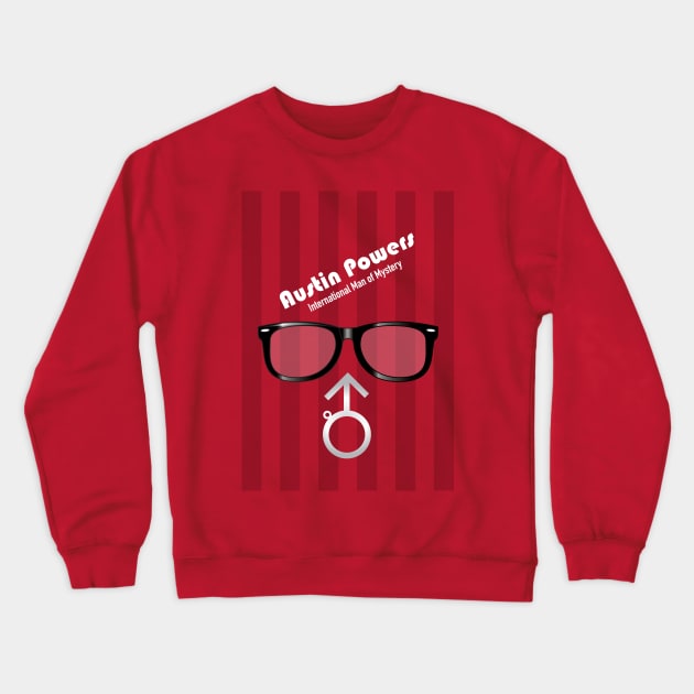 Austin Powers - Alternative Movie Poster Crewneck Sweatshirt by MoviePosterBoy